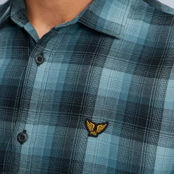 PME Legend Tops*Shirt With Check Pattern Blue