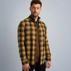 PME Legend Tops*Shirt With Check Pattern Brown