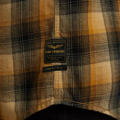 PME Legend Tops*Shirt With Check Pattern Brown