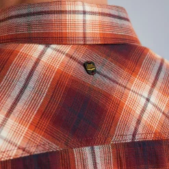 PME Legend Tops*Shirt With Check Pattern Red