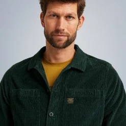 PME Legend Tops*Shirt With Corduroy Texture Green