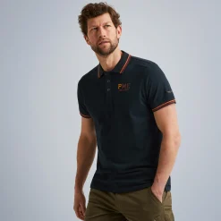 PME Legend Tops*Short Sleeve Polo Solid Pique Blue