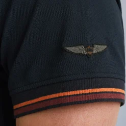 PME Legend Tops*Short Sleeve Polo Solid Pique Blue