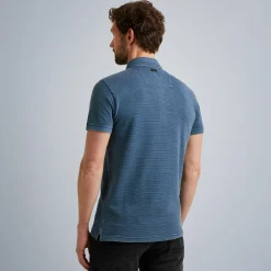 PME Legend Tops*Short Sleeve Polo Structured Blue