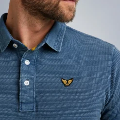 PME Legend Tops*Short Sleeve Polo Structured Blue