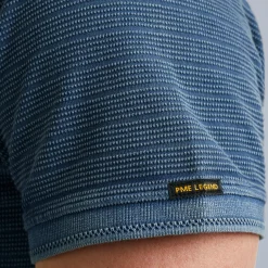 PME Legend Tops*Short Sleeve Polo Structured Blue