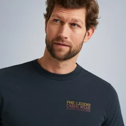 PME Legend Tops*Short Sleeve R-Neck Open End Jersey Blue