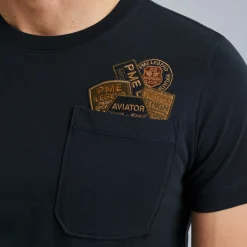 PME Legend Tops*Short Sleeve R-Neck Single Jersey Play Blue