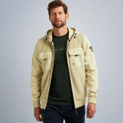PME Legend Tops*Sweat Jacket In A Material Mix Grey