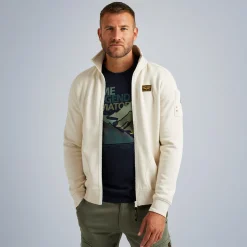 PME Legend Tops*Sweat Jacket In Terry Fabric Beige