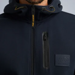 PME Legend Tops*Sweat Jacket With Hood Blue