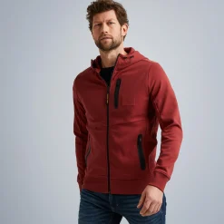 PME Legend Tops*Sweat Jacket With Hood Red