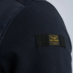 PME Legend Tops*Sweat Jacket With Waffle Texture Blue