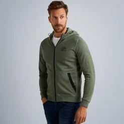 PME Legend Tops*Sweat Jacket With Zipper Green