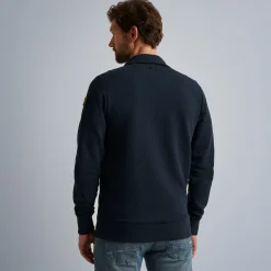 PME Legend Tops*Sweat Jacket With Zipper Blue