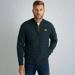PME Legend Tops*Sweat Jacket With Zipper Blue