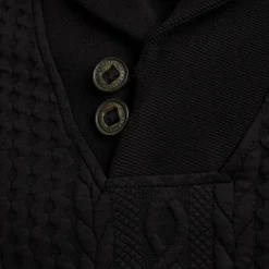PME Legend Tops*Sweatshirt With Cable Pattern Black