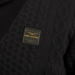 PME Legend Tops*Sweatshirt With Cable Pattern Black