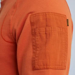 PME Legend Tops*Sweatshirt With Cargo Pocket Orange