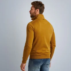 PME Legend Tops*Sweatshirt With Stand-Up Collar Brown