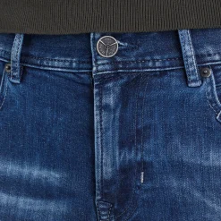 PME Legend Jeans*Tailwheel Slim Fit Jeans Met Repair Marks Blue