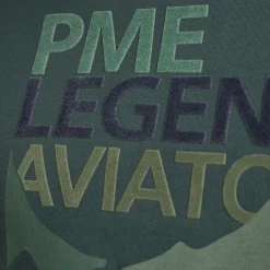 PME Legend Tops*T-Shirt In Jersey With Artwork Green