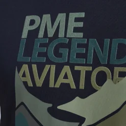 PME Legend Tops*T-Shirt In Jersey With Artwork Blue