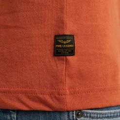 PME Legend Tops*T-Shirt In Jersey With Small Artwork Orange