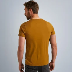 PME Legend Tops*T-Shirt In Jersey With Small Artwork Brown