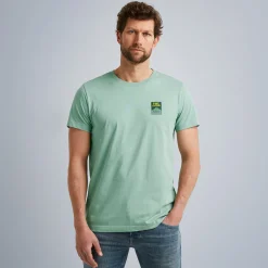 PME Legend Tops*T-Shirt In Jersey With Small Artwork Green