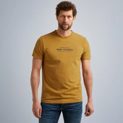 PME Legend Tops*T-Shirt With Artwork Brown