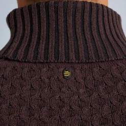 PME Legend Tops*Turtleneck Pullover With Texture Brown
