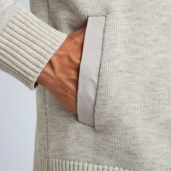 PME Legend Tops*Zip Jacket Cotton Slub Melee Beige
